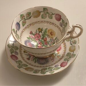 Vintage Adderley Meadowsweet Bone China Tea Cup & Saucer